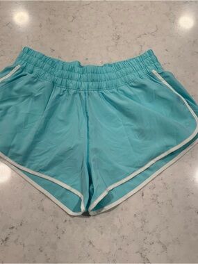 Offline by Aerie Aqua Hot Stuff Layered Shortie Athletic Running Low Rise